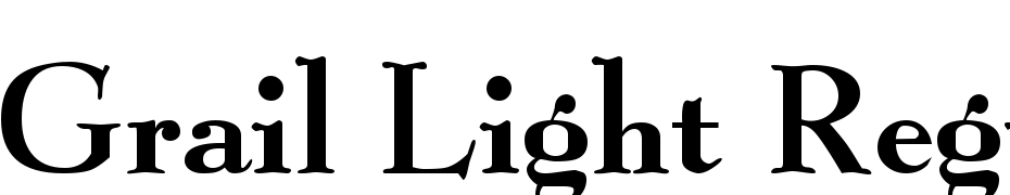 Grail Light Regular Font Download Free